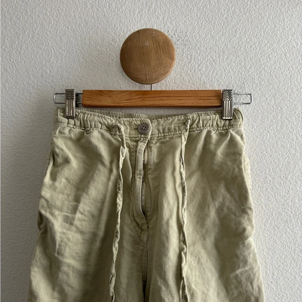 Zara Linen Blend Casual Relaxed Pants